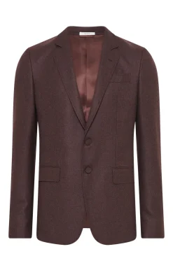 Irving Jacket in Burnt Sienna Wool Cashmere Flannel