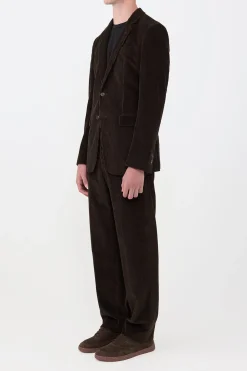 Irving Jacket in Chocolate Fine Cashmere Corduroy