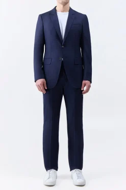 Irving Jacket in Dark Navy Virgin Wool Twill