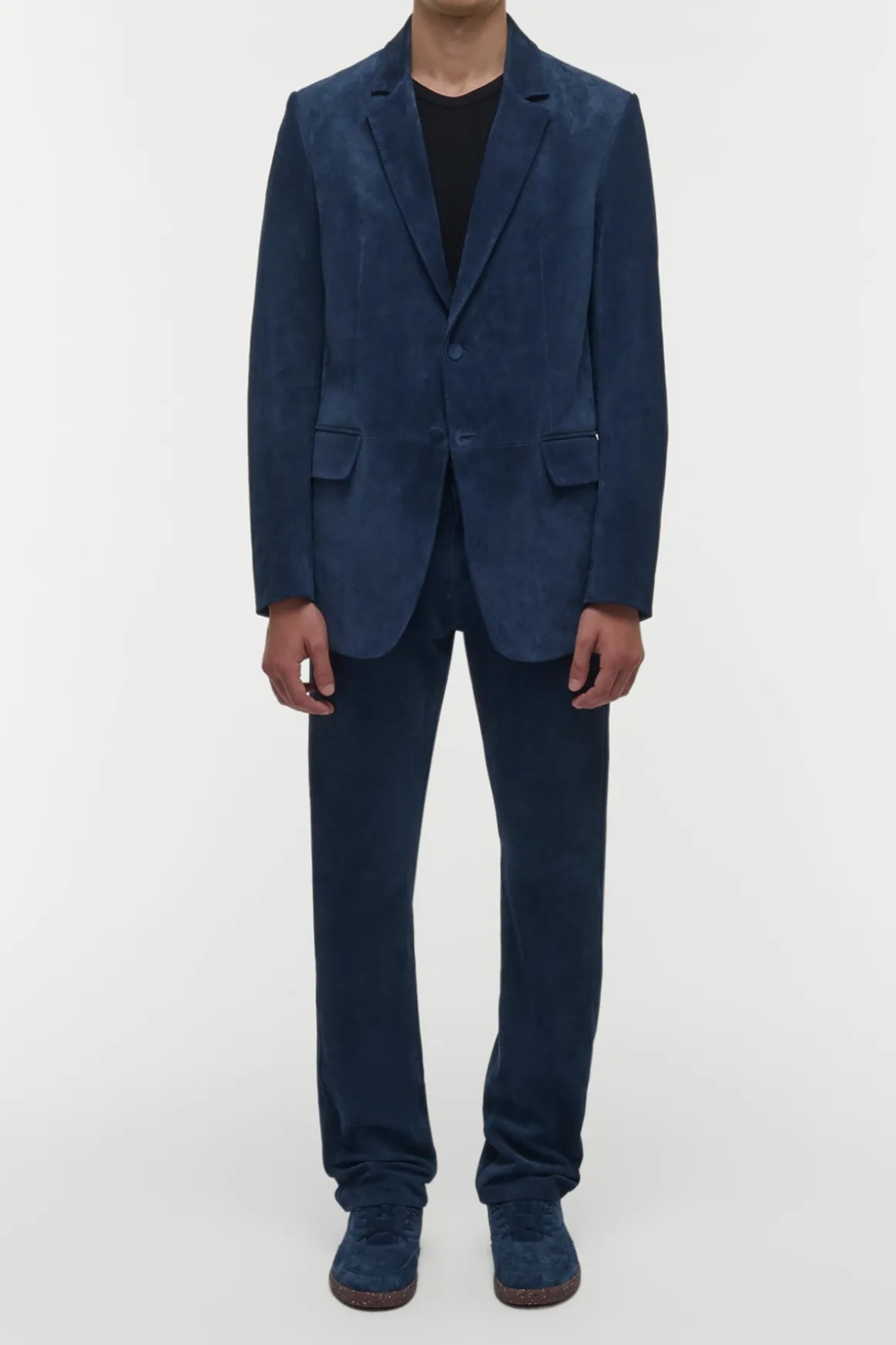 Irving Jacket in Electric Navy Suede Corduroy