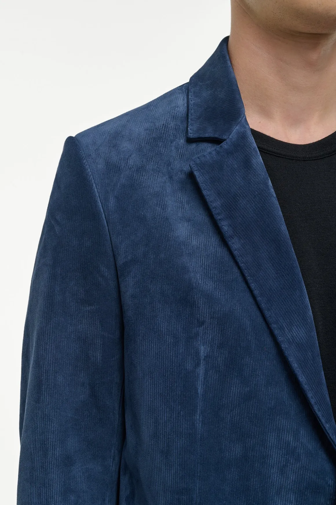 Irving Jacket in Electric Navy Suede Corduroy
