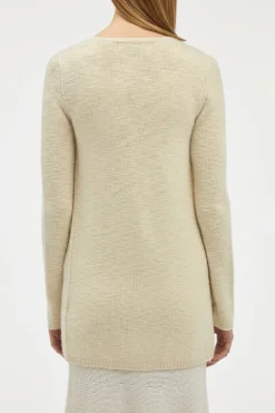 Jani Knit Cardigan in Ivory Cashmere