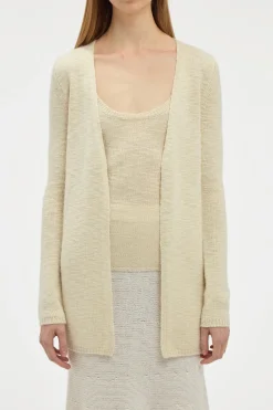 Jani Knit Cardigan in Ivory Cashmere