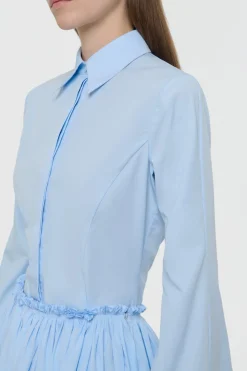 Jataya Shirt in Light Blue Sea Island Cotton