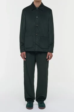 Javier Chore Jacket in English Green Sea Island Cotton Corduroy