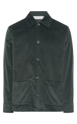 Javier Chore Jacket in English Green Sea Island Cotton Corduroy