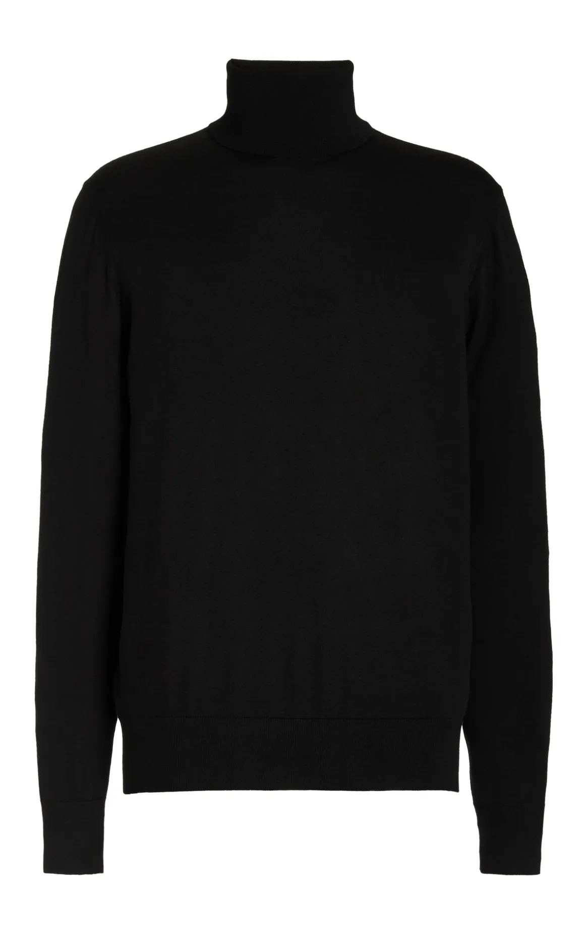 Jermaine Knit Turtleneck in Black Merino Wool
