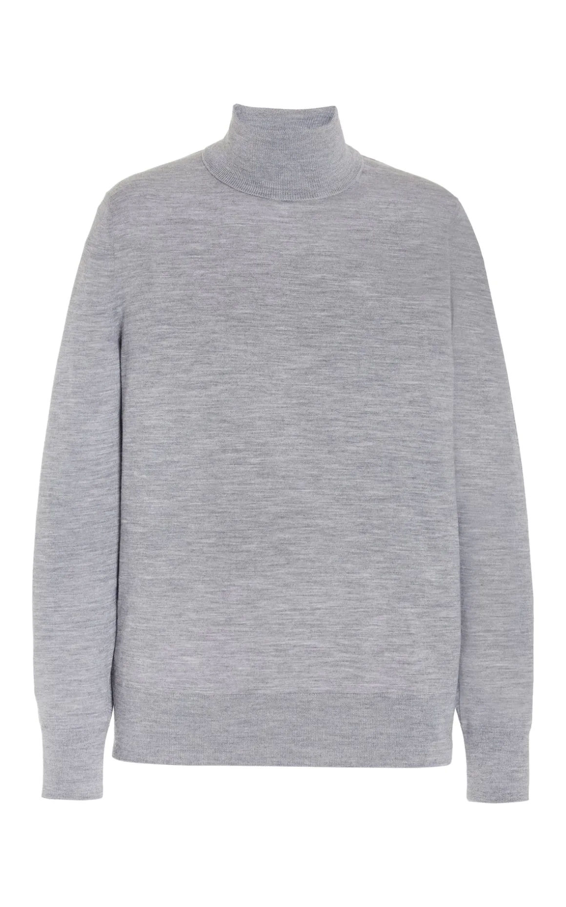 Jermaine Knit Turtleneck in Heather Grey Merino Wool