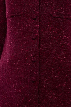 John Austin Shirt in Bordeaux Speckled Cashmere