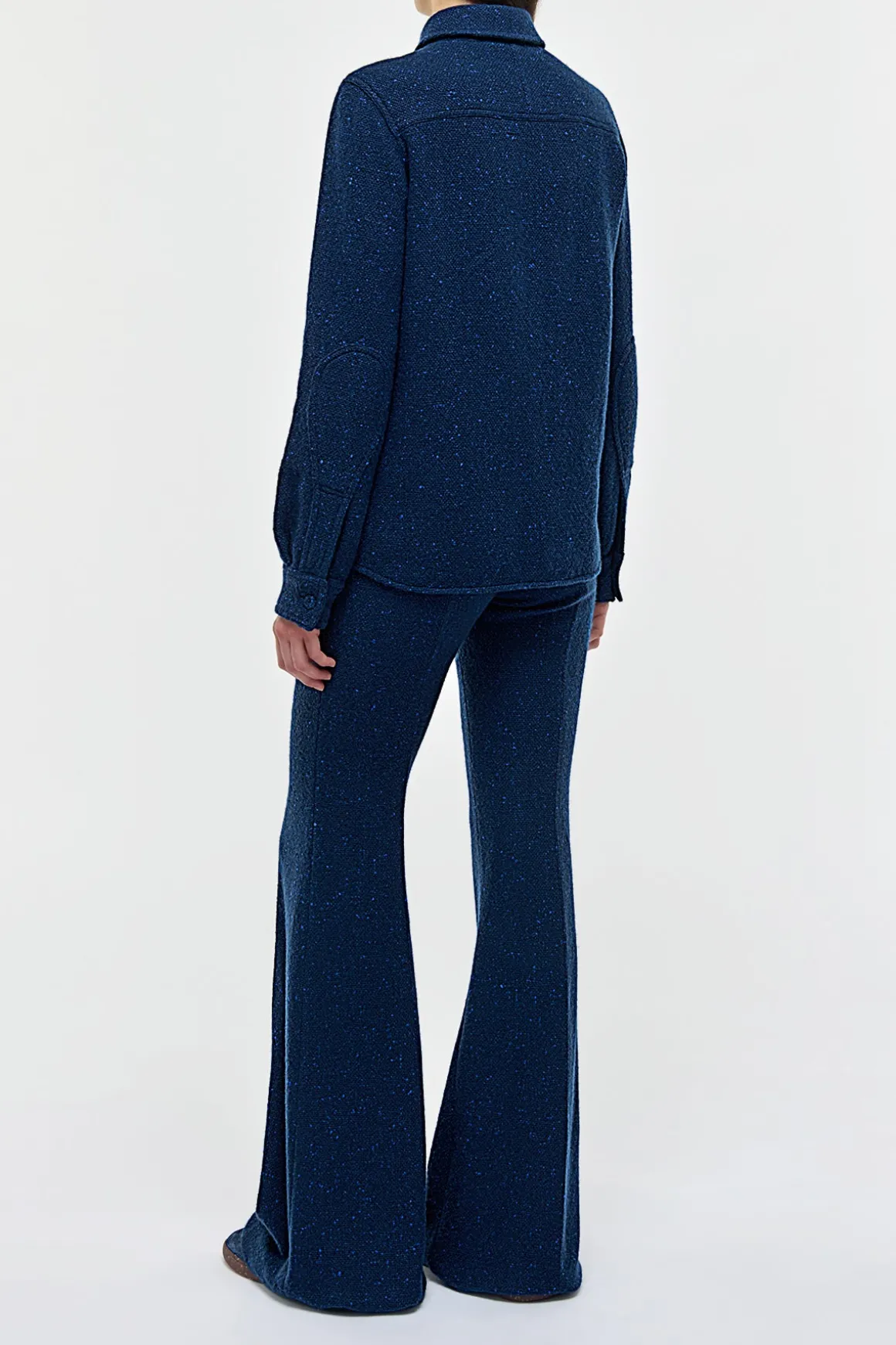John Austin Shirt in Electric Navy Speckled Cashmere