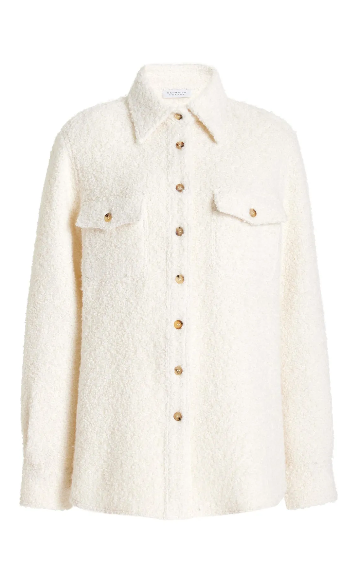 John Austin Shirt in Ivory Recycled Cashmere Boucle