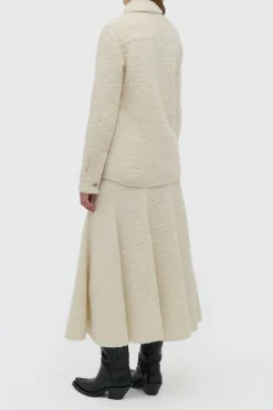 John Austin Shirt in Ivory Recycled Cashmere Boucle