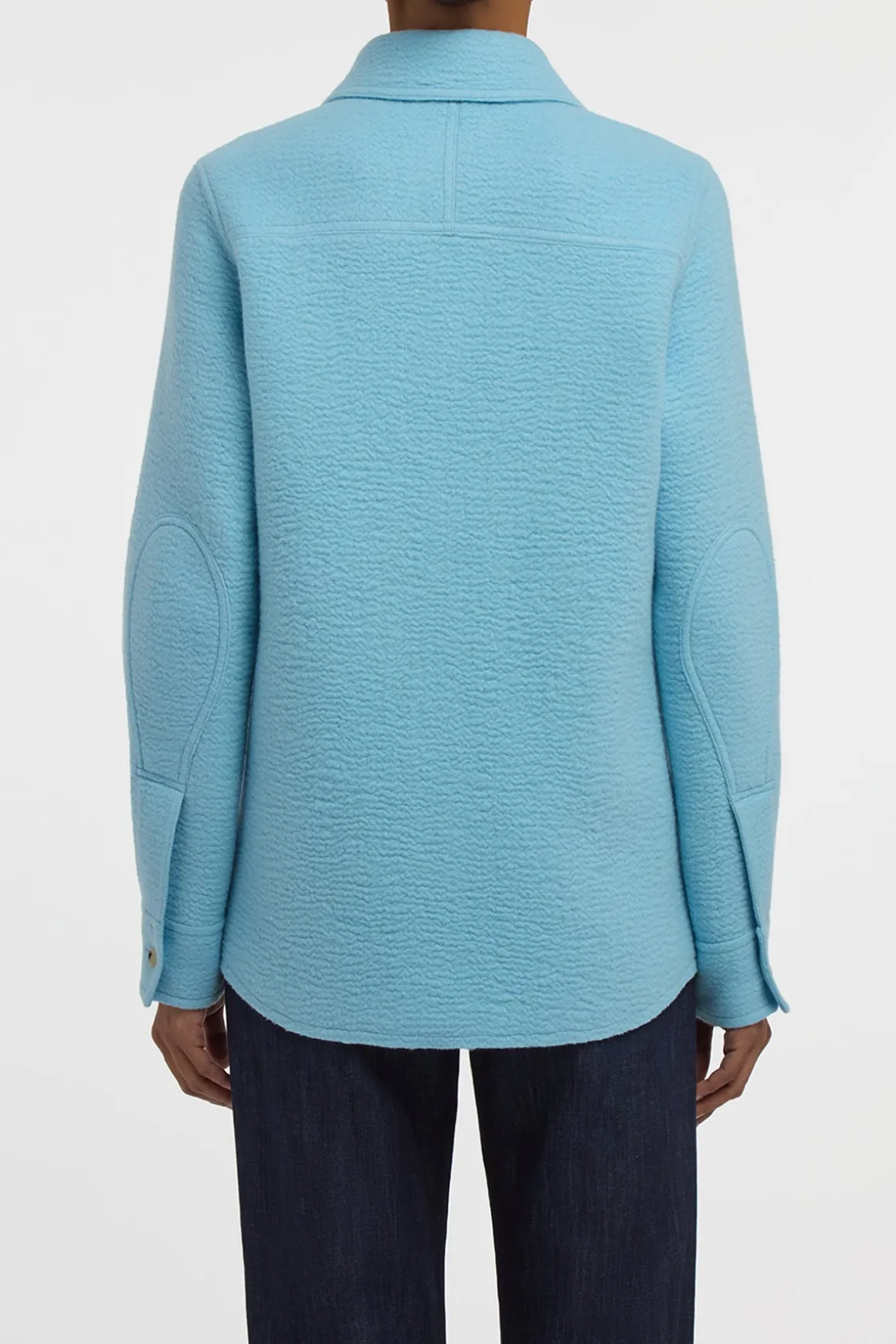 John Austin Shirt in Light Blue Cashmere Felt