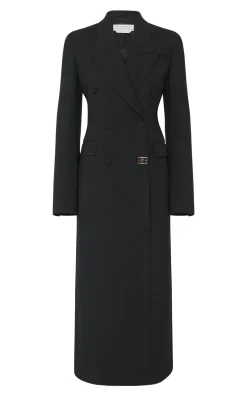 Julien Coat in Black Recycled Wool