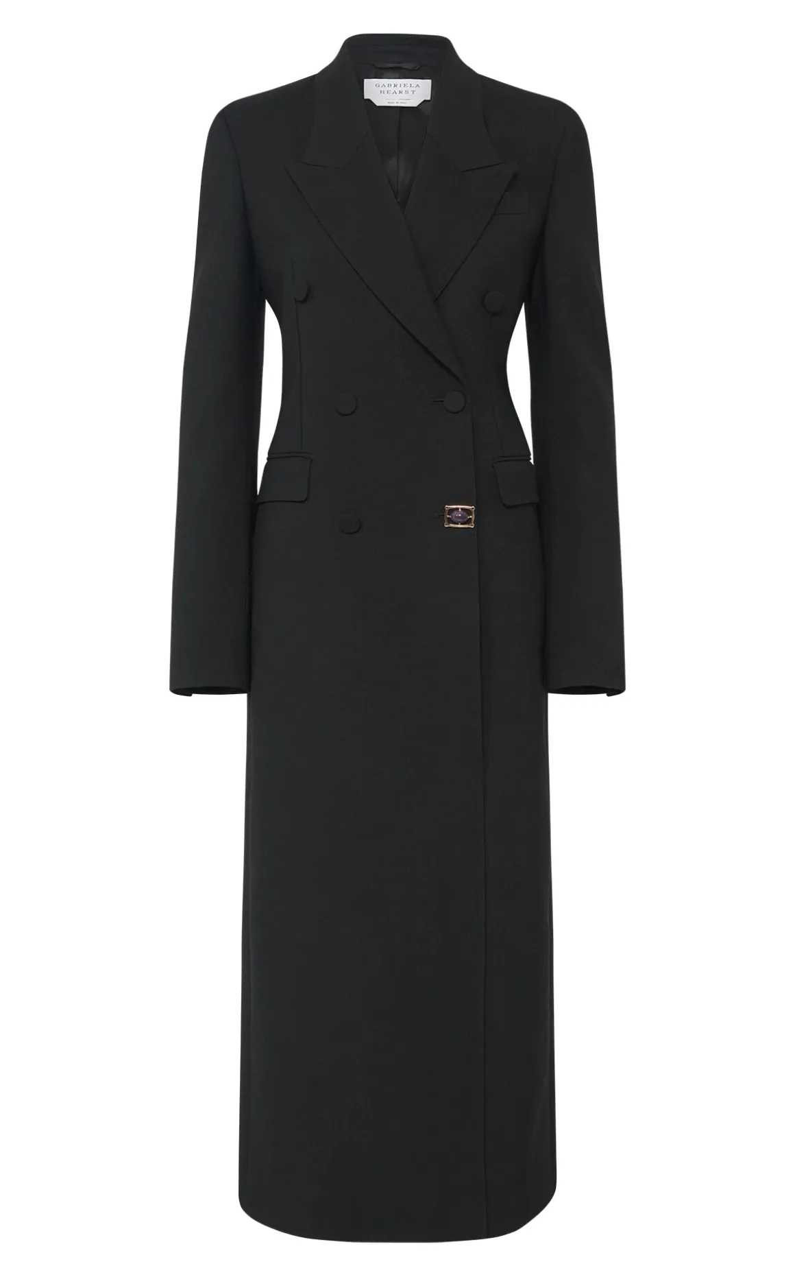 Julien Coat in Black Recycled Wool