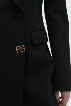 Julien Coat in Black Recycled Wool