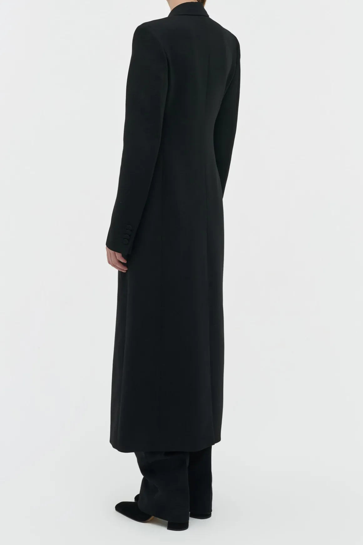 Julien Coat in Black Recycled Wool