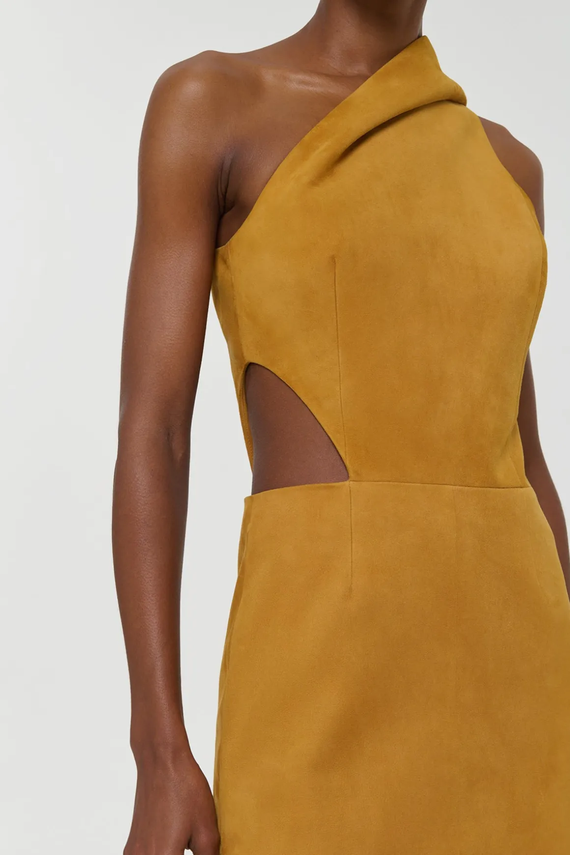 Kallen Hoodie Maxi Dress In Cashew Suede