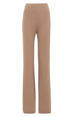 Kaulike Knit Pants in Camel Brushed Cashmere