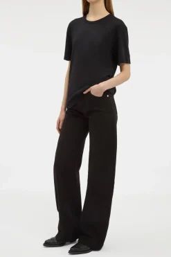 Kirby T-Shirt in Black Cashmere Jersey
