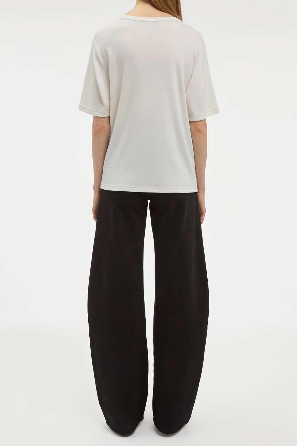 Kirby T-Shirt in Ivory Cashmere Jersey