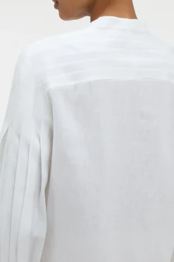 Laetitia Blouse in White Aloe Linen