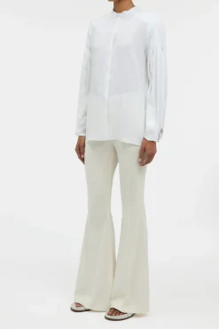 Laetitia Blouse in White Aloe Linen
