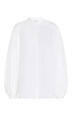 Laetitia Blouse in White Aloe Linen