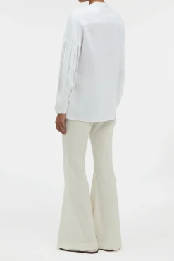 Laetitia Blouse in White Aloe Linen