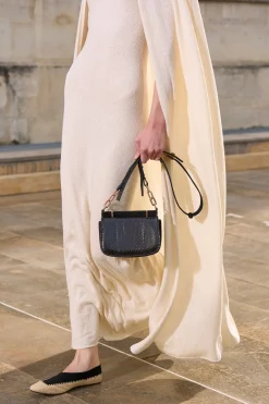 Laleh Knit Cape in Off White Mulberry Silk