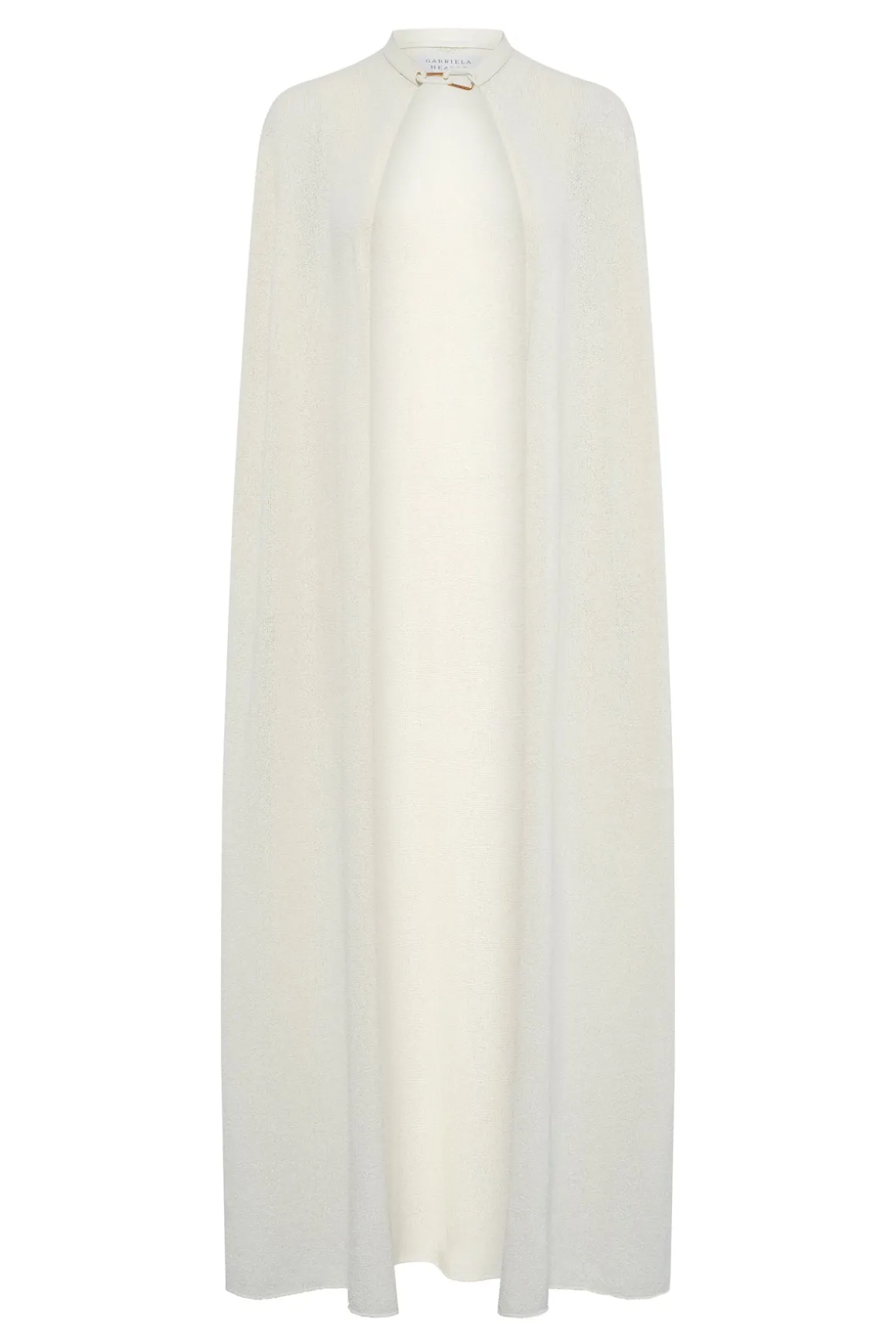Laleh Knit Cape in Off White Mulberry Silk