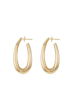 Large Drop Earrings in 18K Yellow Gold