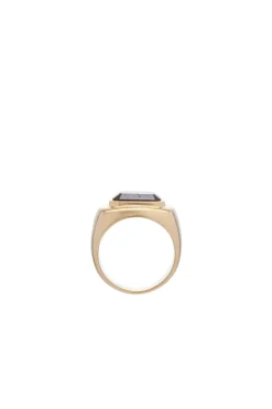 Large Ring in 18K Yellow Gold & Tiger's Eye Stone