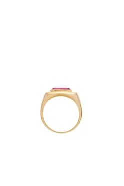 Large Ring in 18K Yellow Gold & Tourmaline Stone