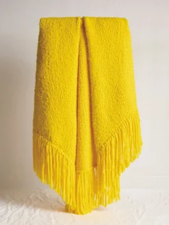 Lauren Knit Wrap in Cadmium Yellow Welfat Cashmere
