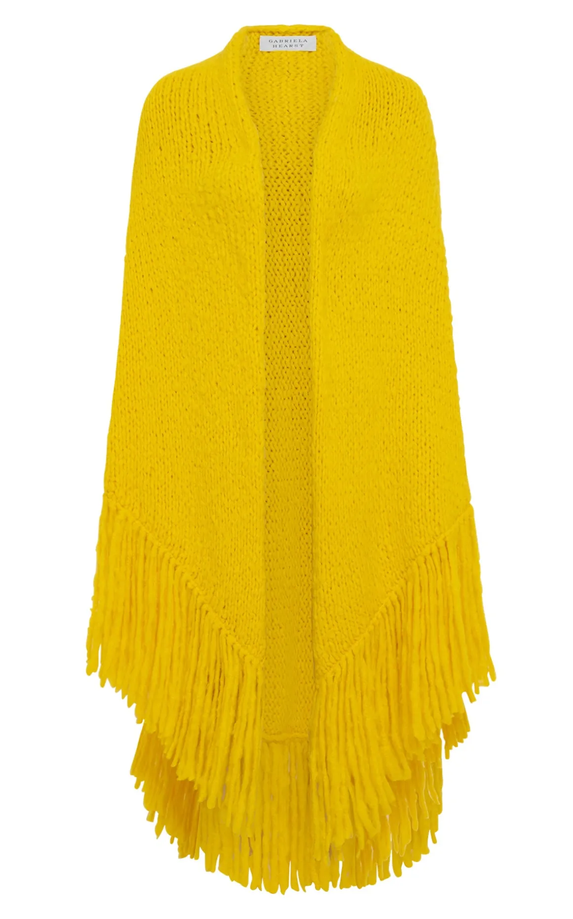 Lauren Knit Wrap in Cadmium Yellow Welfat Cashmere