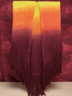 Lauren Knit Wrap in Dip Dye Sunrise Welfat Cashmere
