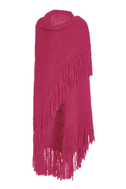 Lauren Knit Wrap in Fuchsia Welfat Cashmere
