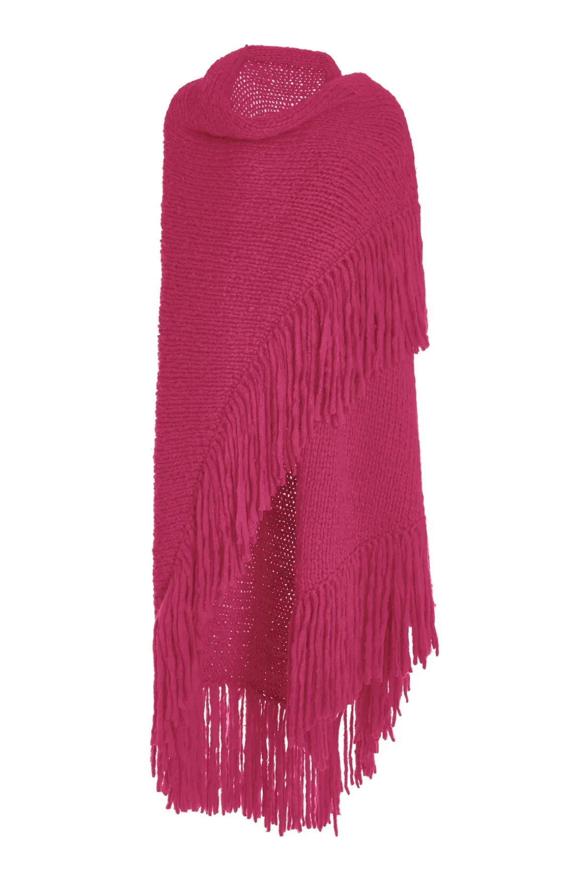 Lauren Knit Wrap in Fuchsia Welfat Cashmere