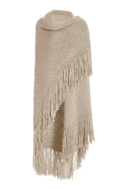 Lauren Knit Wrap in Oatmeal Welfat Cashmere
