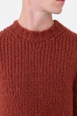 Lawrence Knit Sweater in Burnt Sienna Welfat Cashmere M
