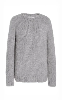 Lawrence Knit Sweater in Heather Grey Welfat Cashmere