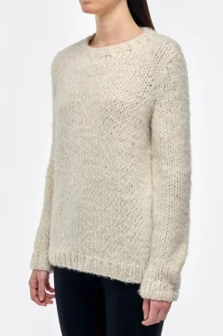 Lawrence Knit Sweater in Ivory Welfat Cashmere