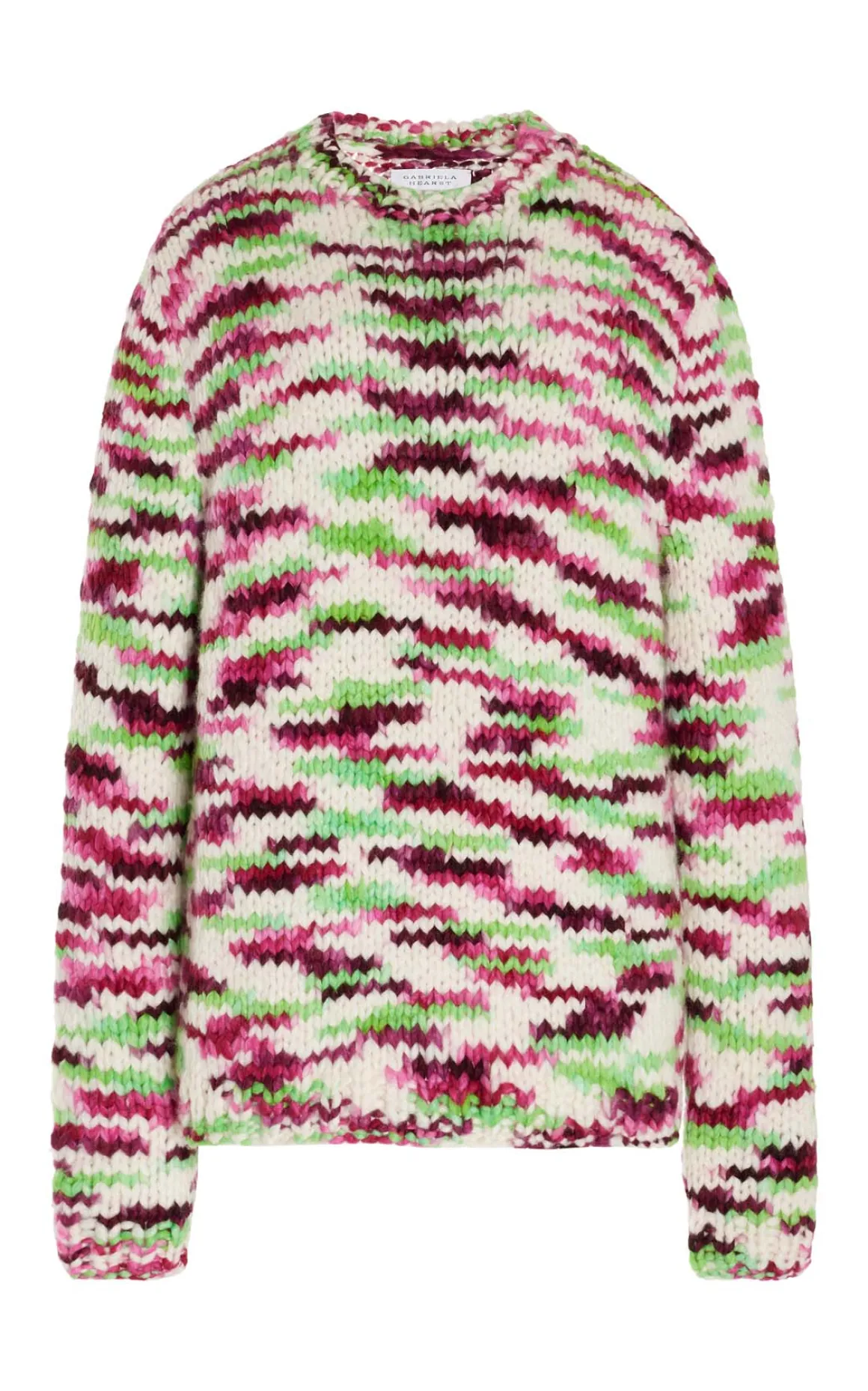 Lawrence Knit Sweater in Space Dye Jewel Multi Welfat Cashmere