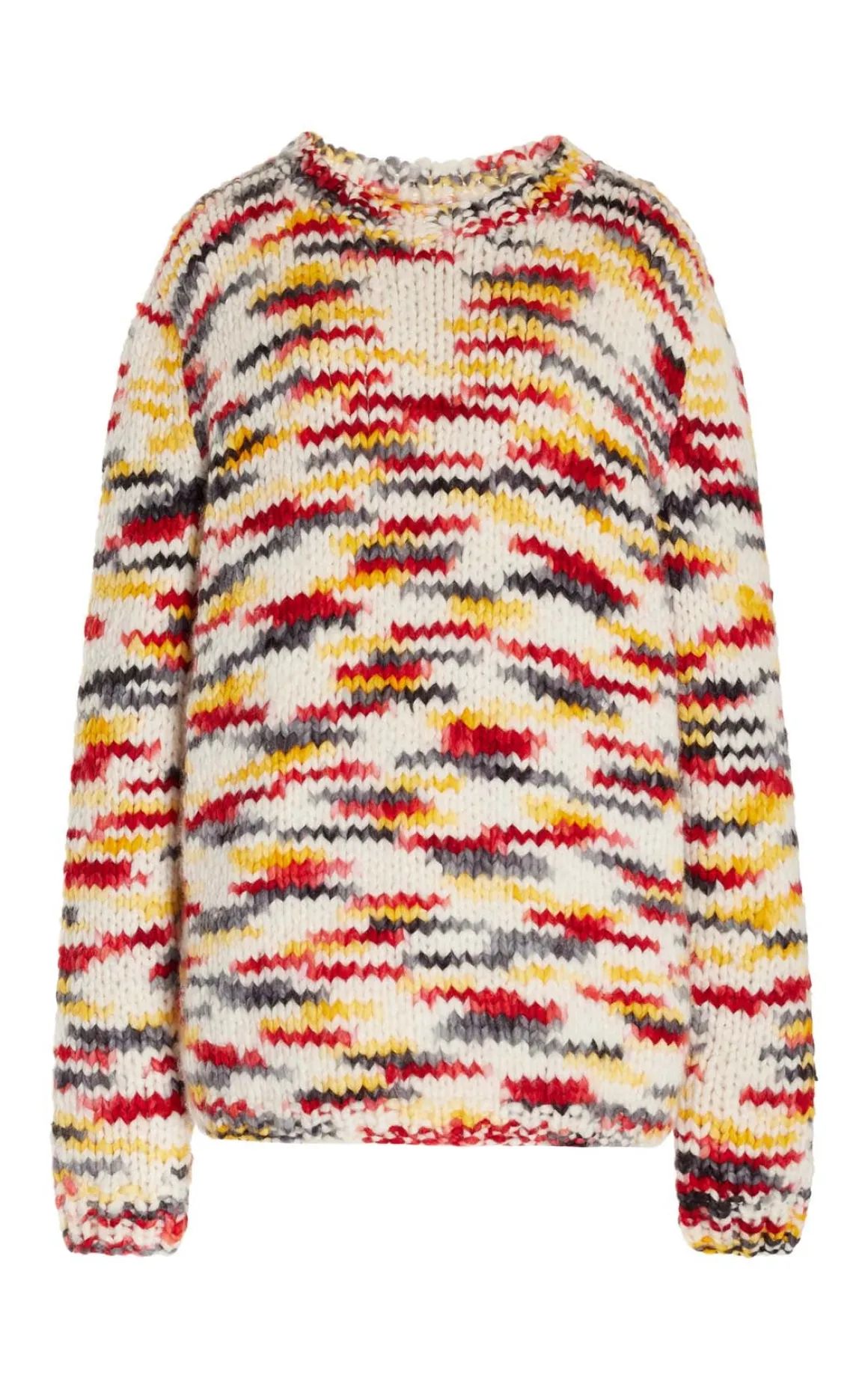 Lawrence Knit Sweater in Space Dye Fire Multi Welfat Cashmere