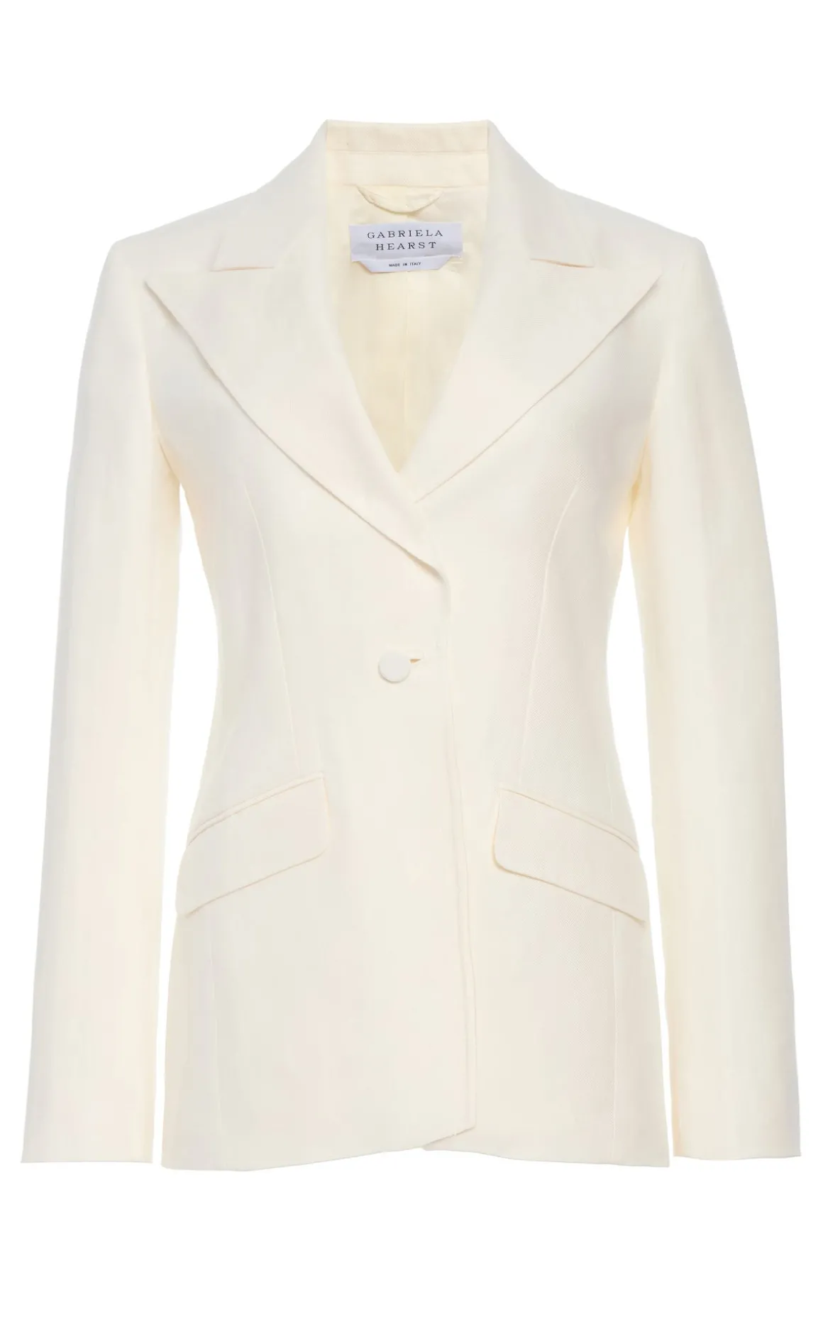 Leiva Blazer in Ivory Linen Twill
