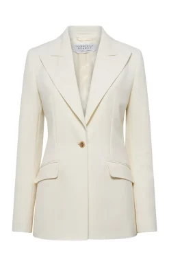 Leiva Blazer in Ivory Sportswear Wool