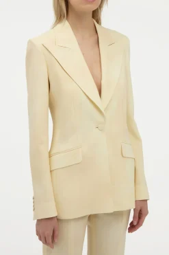 Leiva Blazer in Ivory Virgin Wool