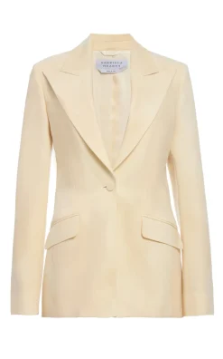 Leiva Blazer in Ivory Virgin Wool