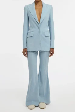 Leiva Blazer in Light Blue Suede